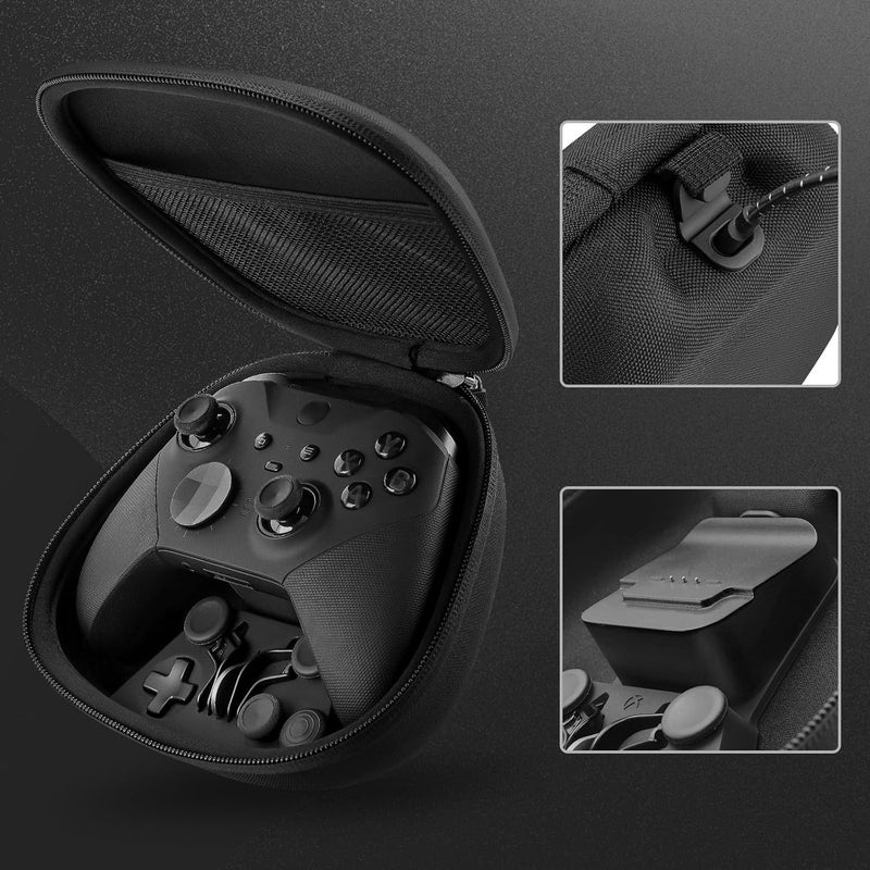 VANPARK Complete Component Pack for Xbox Elite Controller Series 2 Core，Accessories Include 1 Carrying Case, 1 Charging Dock&Cable, Metal 6 Joysticks, 4 Paddles, 2 D-Pads, 1 Adjustment Tool(Black) - Image 3